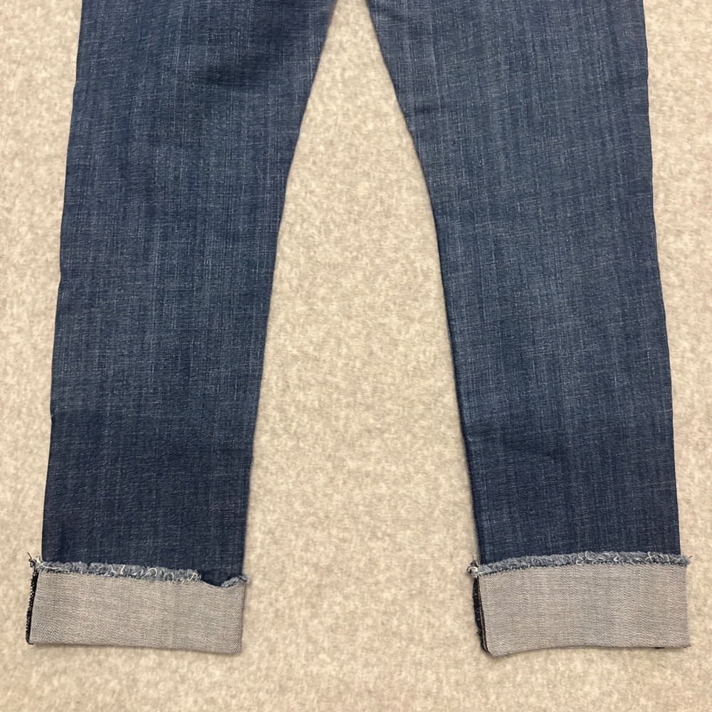 KUT from the Kloth Straight Leg Denim Jeans Blue Raw Hem Size 4 - Picture 14 of 15
